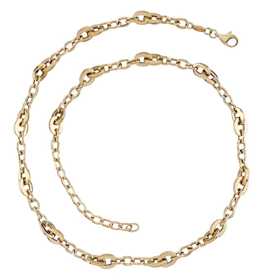 14k Alternating Link Necklace