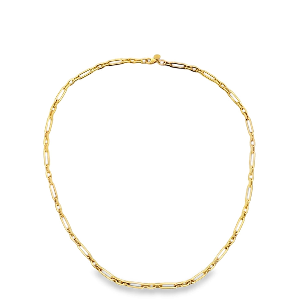 14K Gold Medium Oval Link Chain Necklace