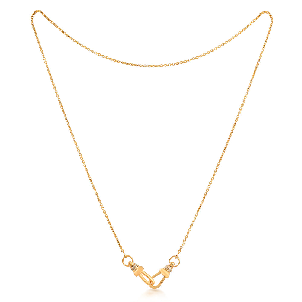 14K Gold Diamond V-Collar Necklace