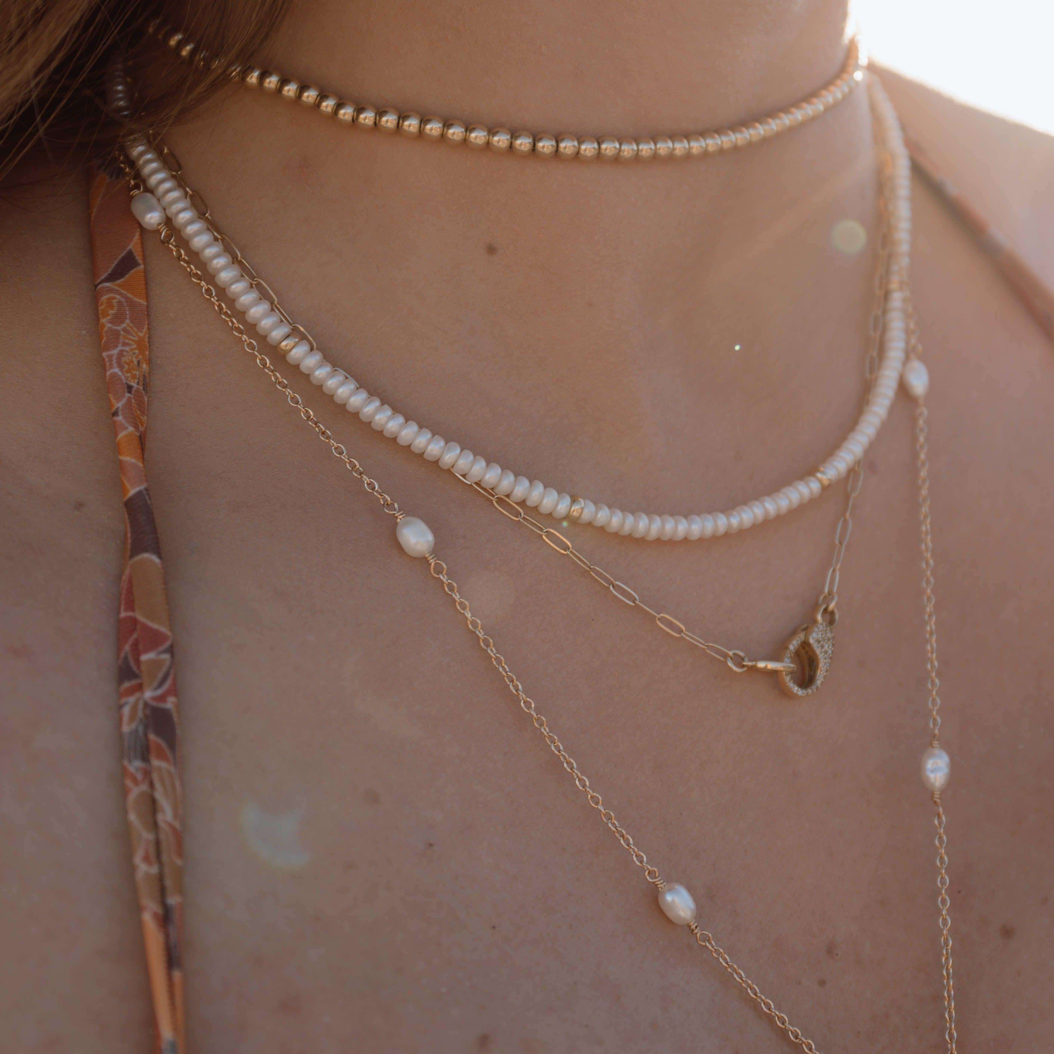 Pearl & Gold Necklace - Nashelle