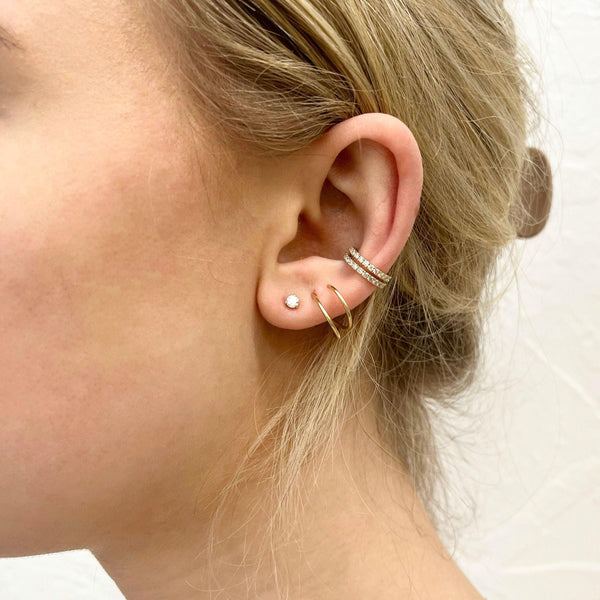 Double Diamond Ear Cuff - Nashelle
