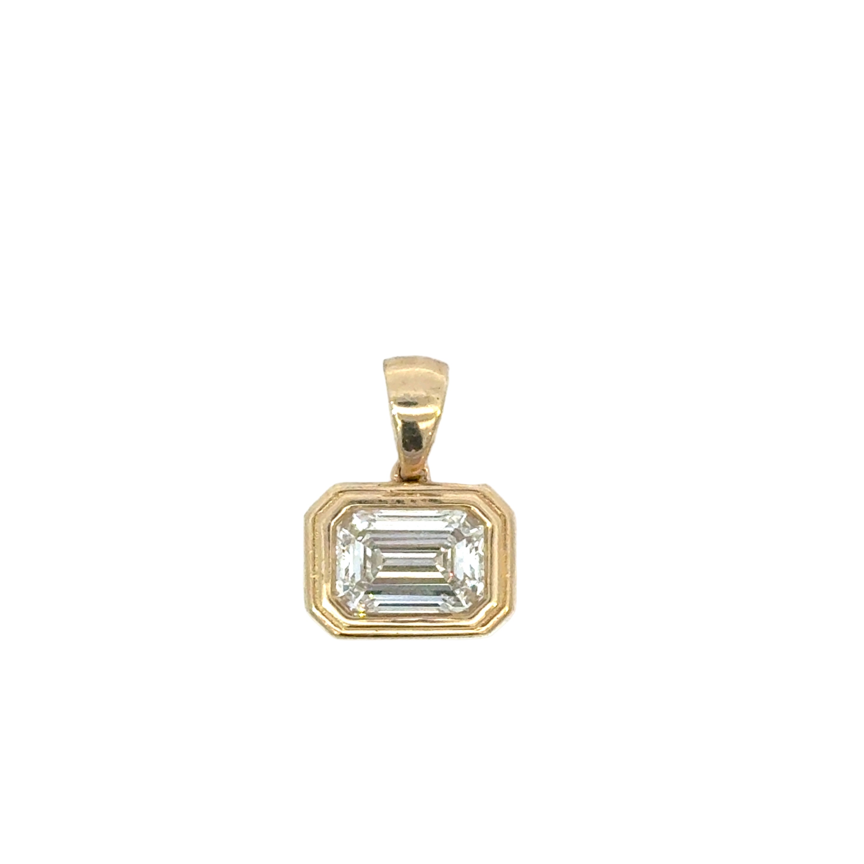 Radiant Emerald Cut Diamond Pendant