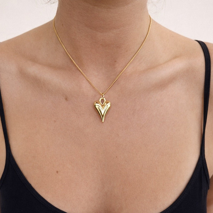 Elongated Heart Charm