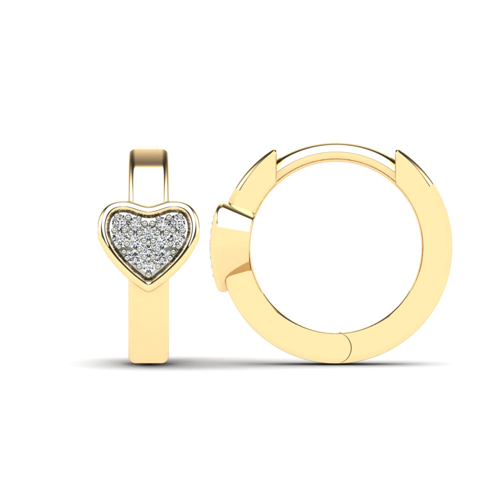 Pave Heart Huggies
