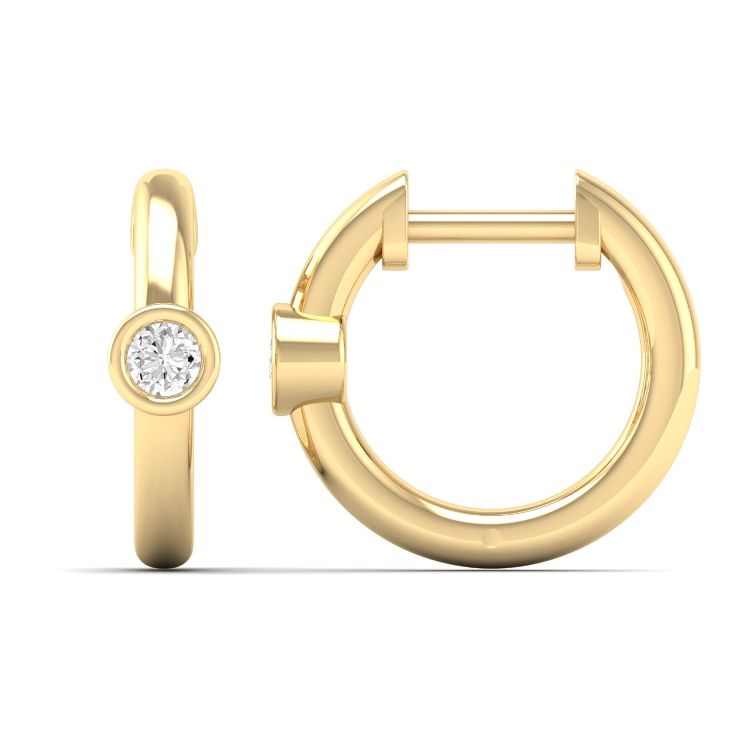 Solitaire Diamond Huggies