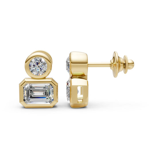 Balance Diamond Stud Earrings