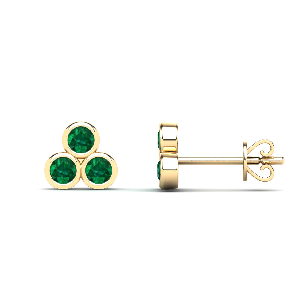 Emerald Cluster Earrings