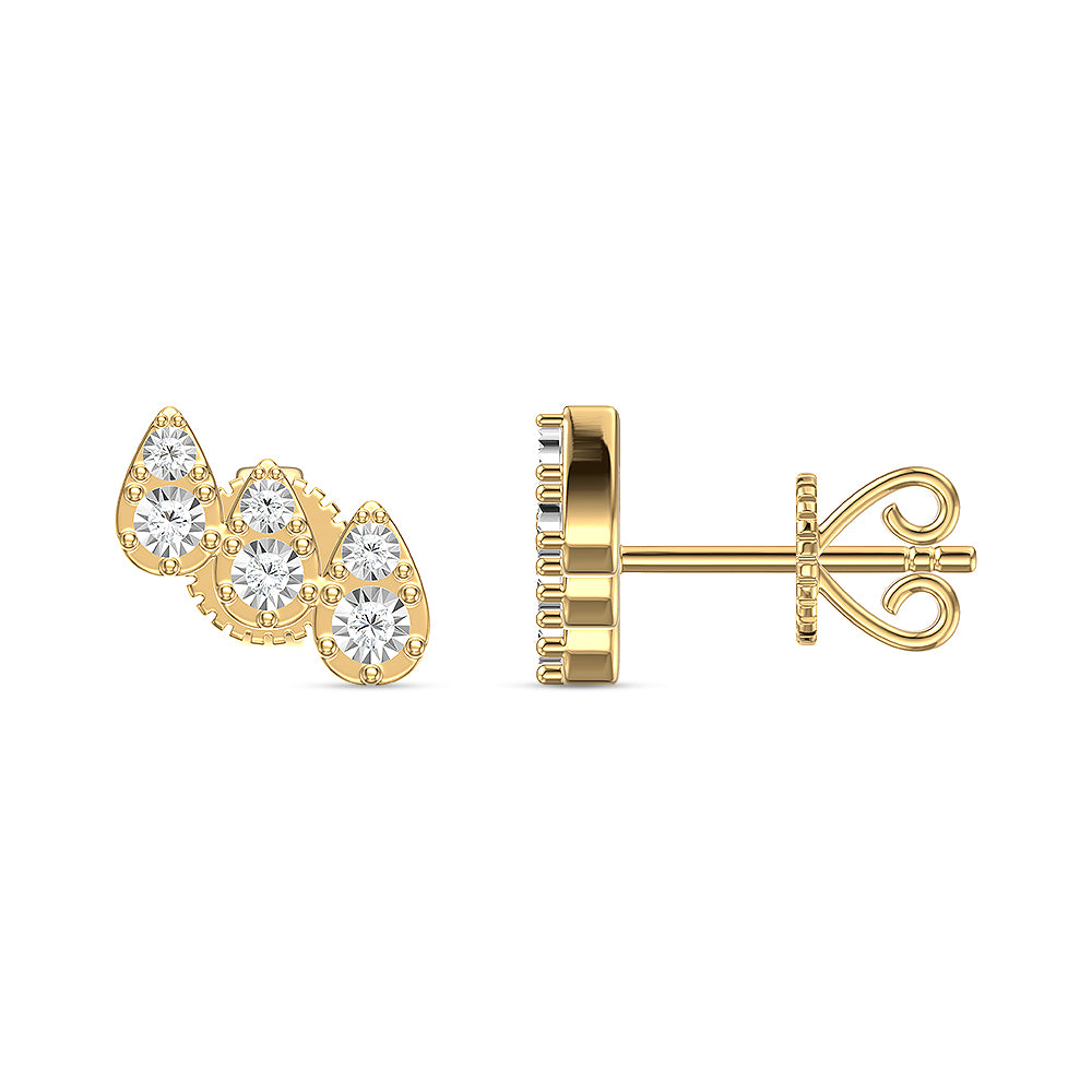 Sixes Diamond Stud Earrings