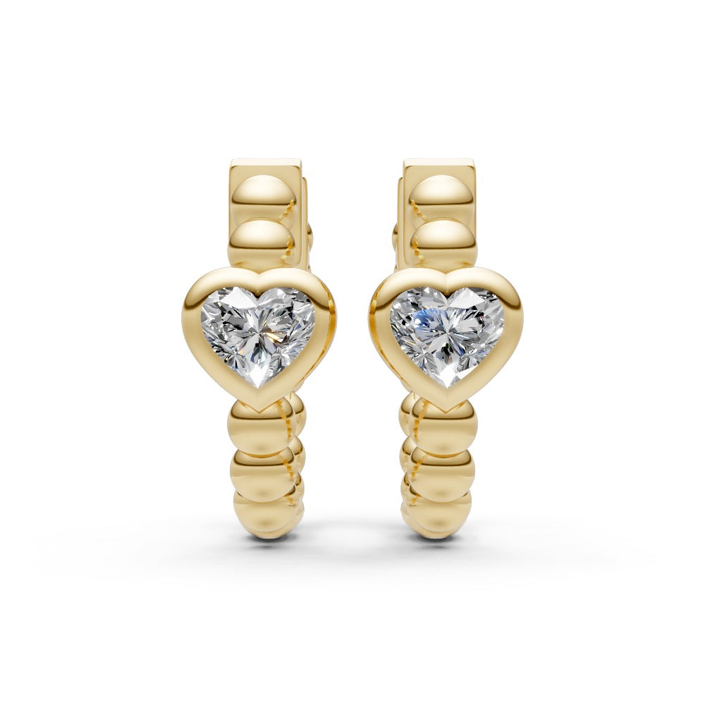 14K Gold Diamond Geometric Cluster Stud Earrings