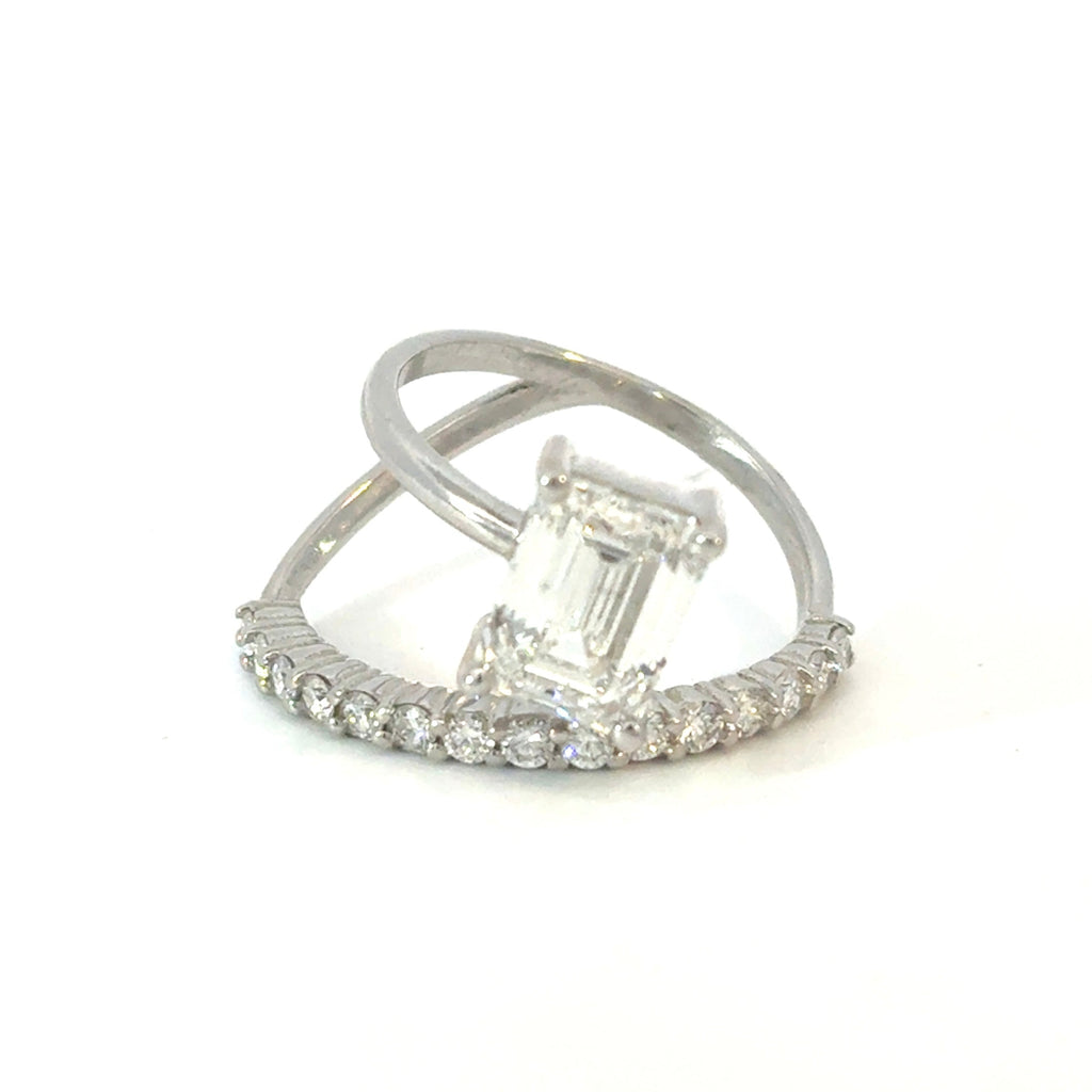 Emerald & Diamond Wrap Ring