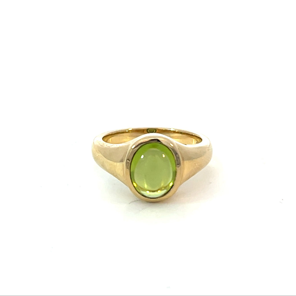 14kyg Oval Peridot Ring