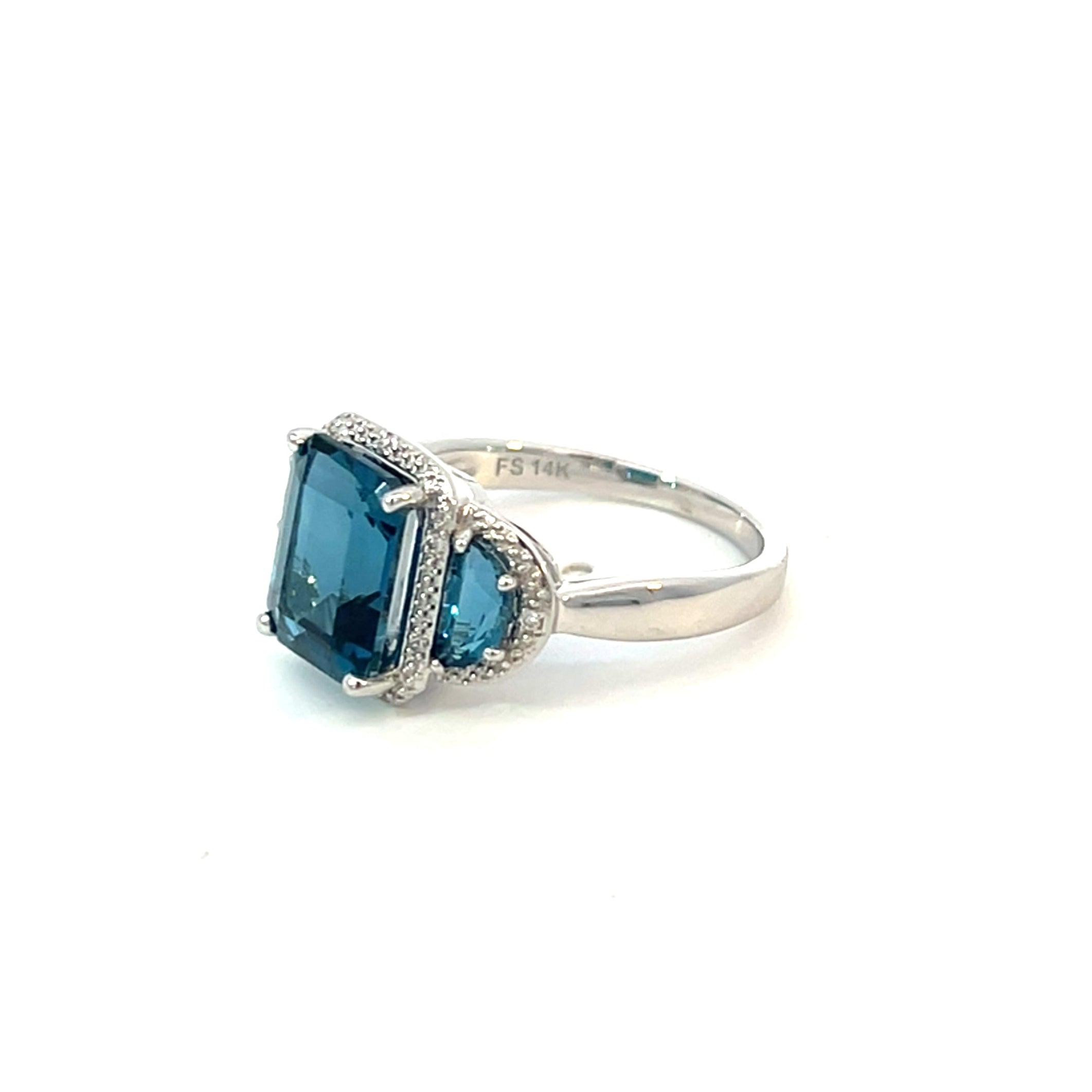 London Blue Topaz & Diamond Ring