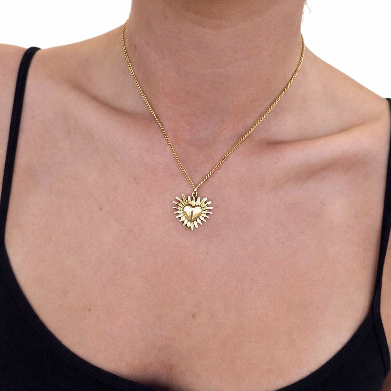 Starburst Heart Charm