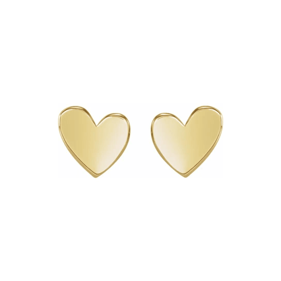 Asymmetrical Heart Studs - Nashelle