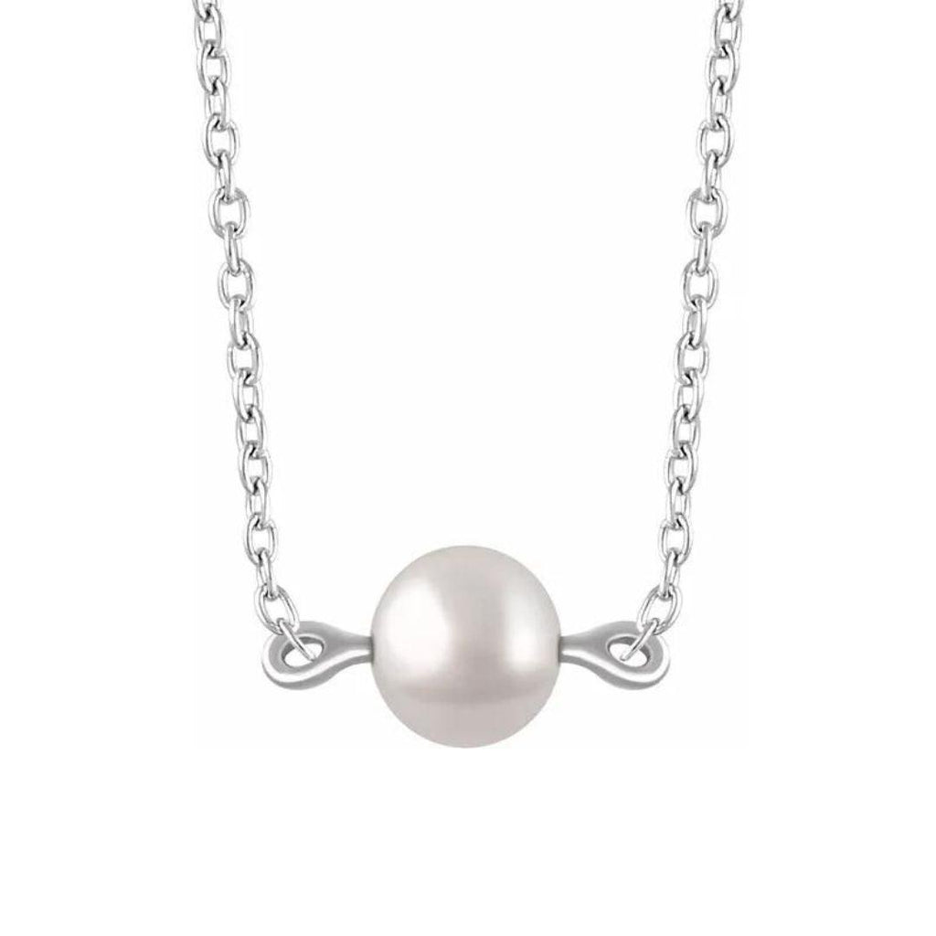 White Freshwater Pearl Necklace - Nashelle