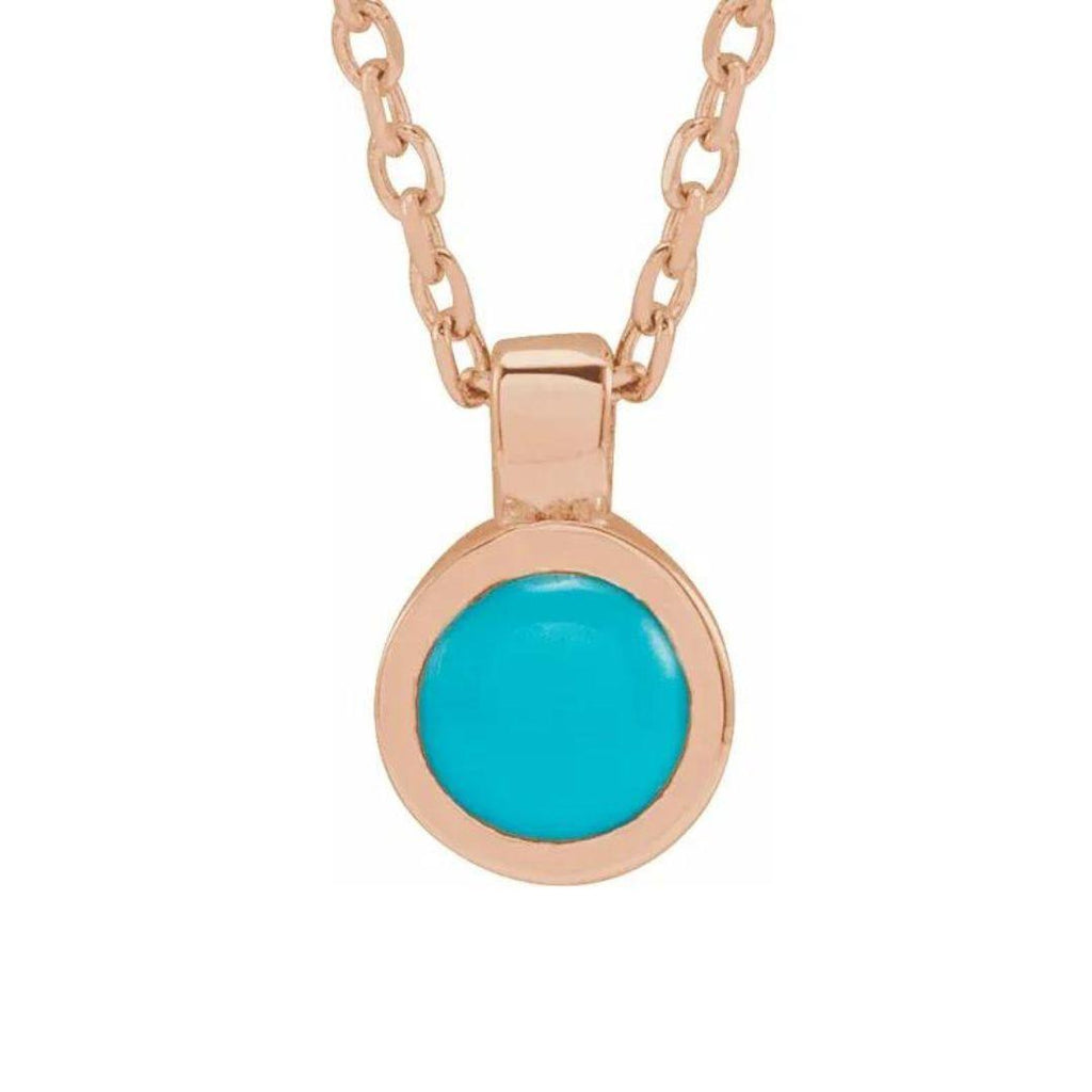 Turquoise Bezel-Set Necklace - Nashelle