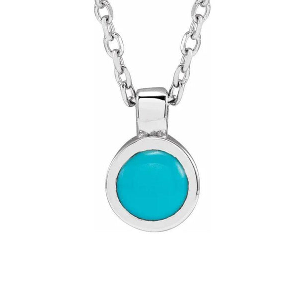 Turquoise Bezel-Set Necklace - Nashelle