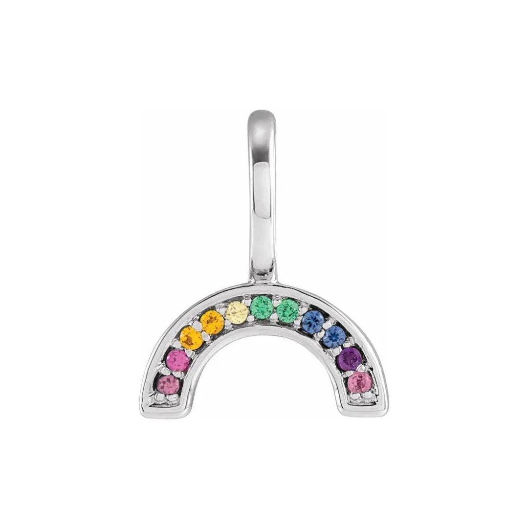 Multi-Gemstone Rainbow Pendant - Nashelle