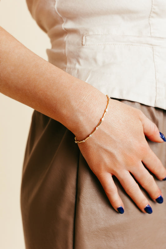 Marquise Diamond Hinge Link Bracelet