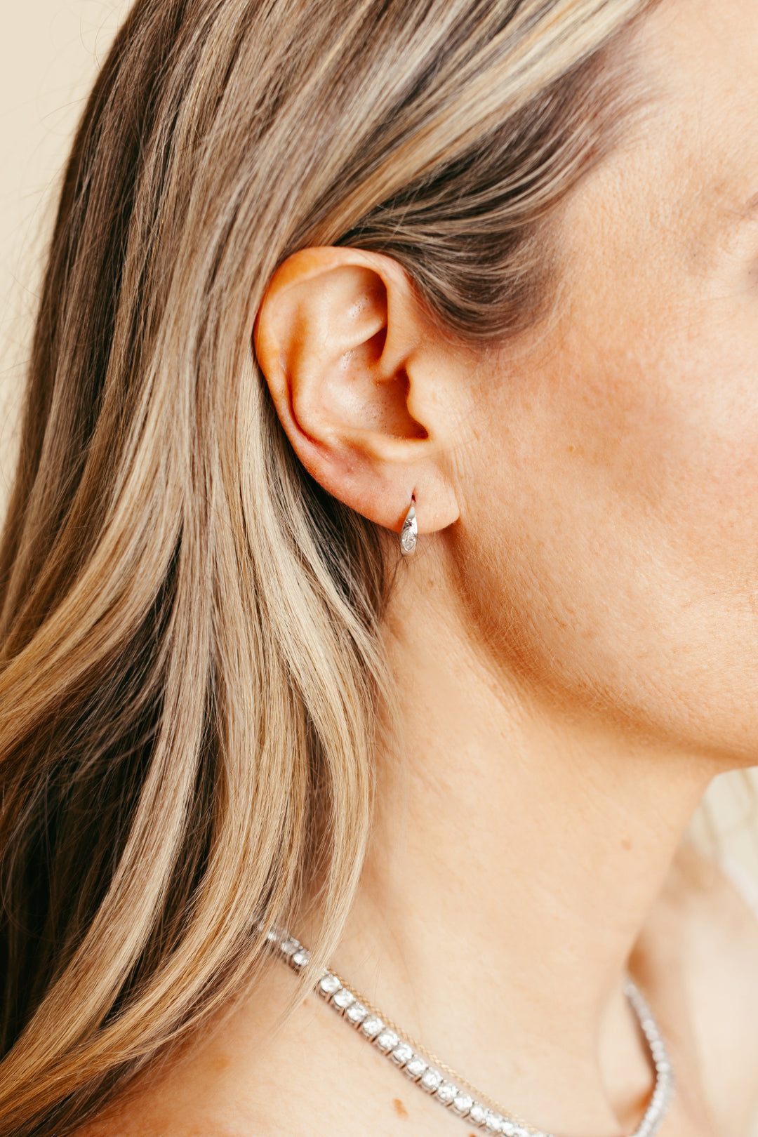 Diamond Marquise Set Huggies