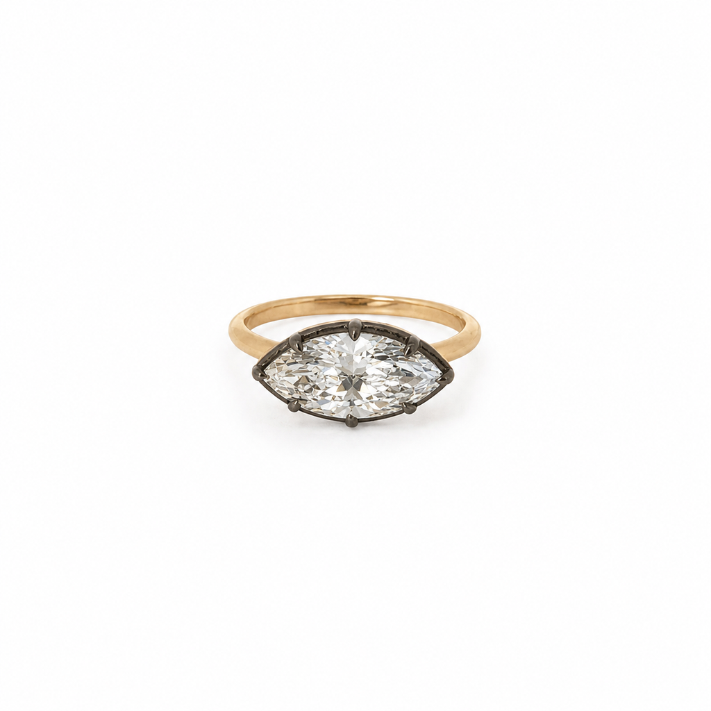 Georgian Marquise Pinky Ring