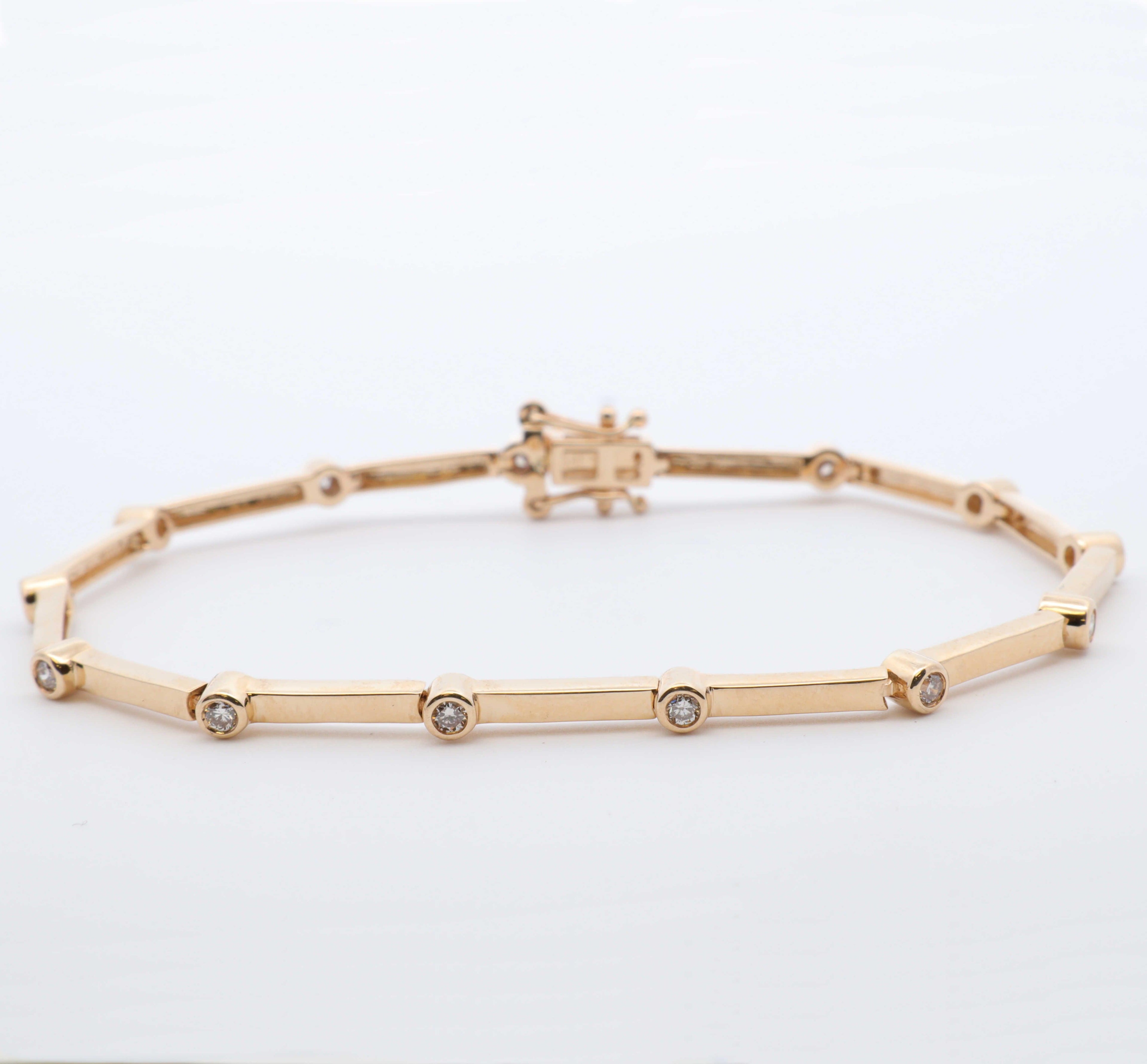 Rectangle Diamond Link Bracelet - Nashelle