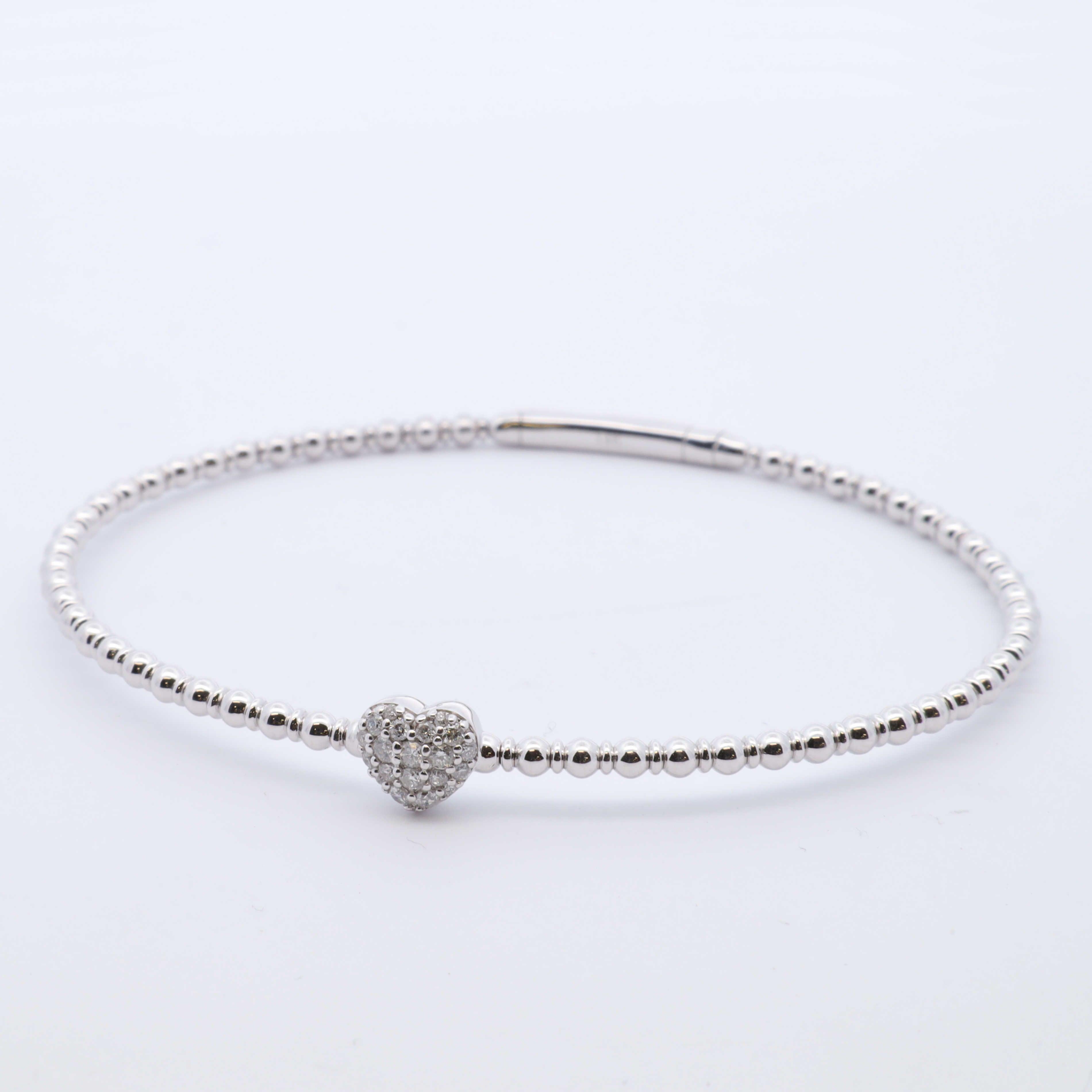 Diamond Heart Bangle - Nashelle