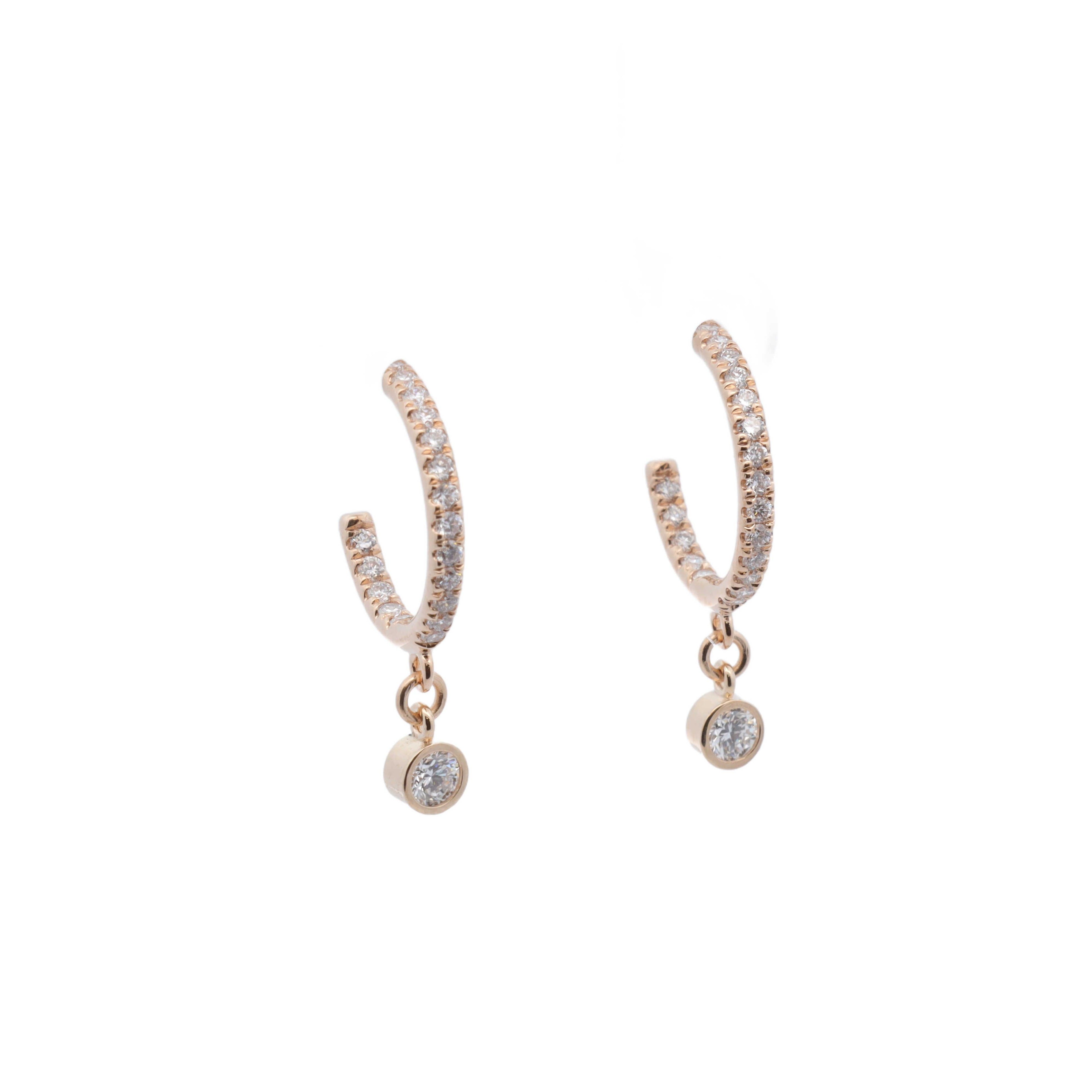 Diamond Drop Hoops - Nashelle
