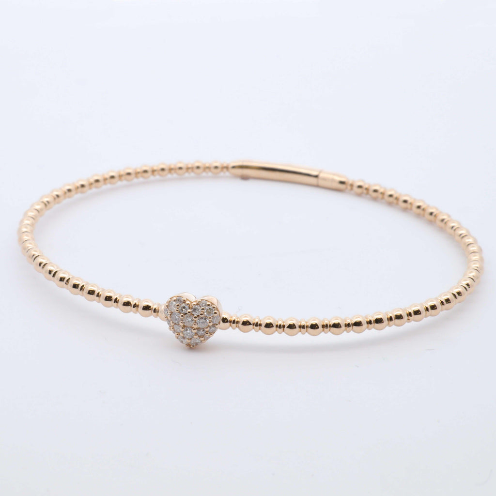 Diamond Heart Bangle - Nashelle
