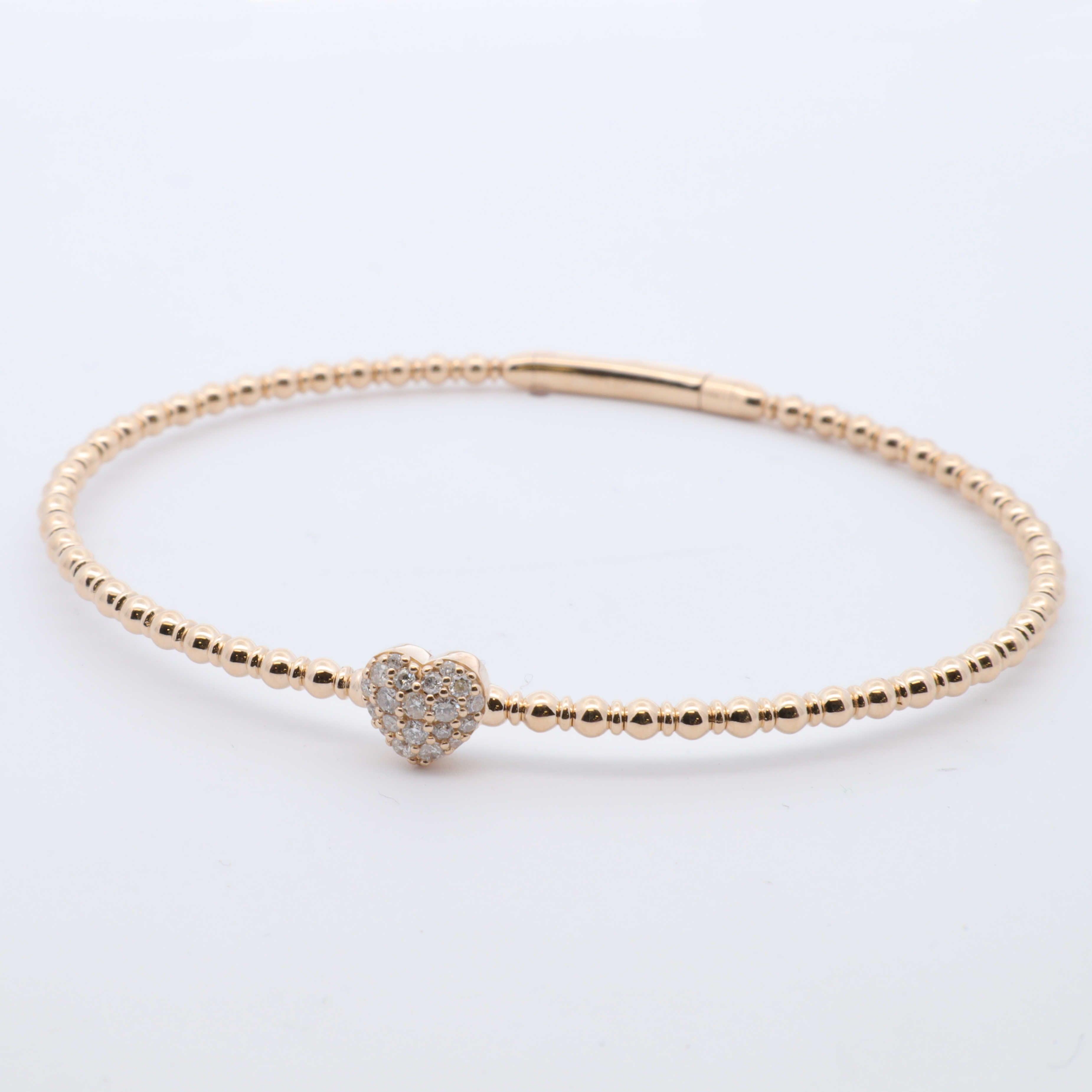 Diamond Heart Bangle - Nashelle
