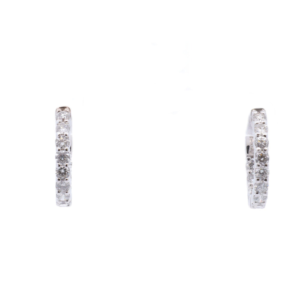 Diamond Hoop Earrings - Nashelle