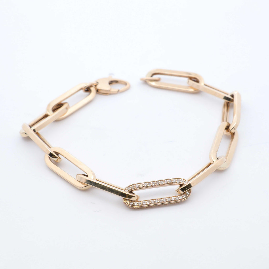 Diamond Flat Draw Bracelet - Nashelle