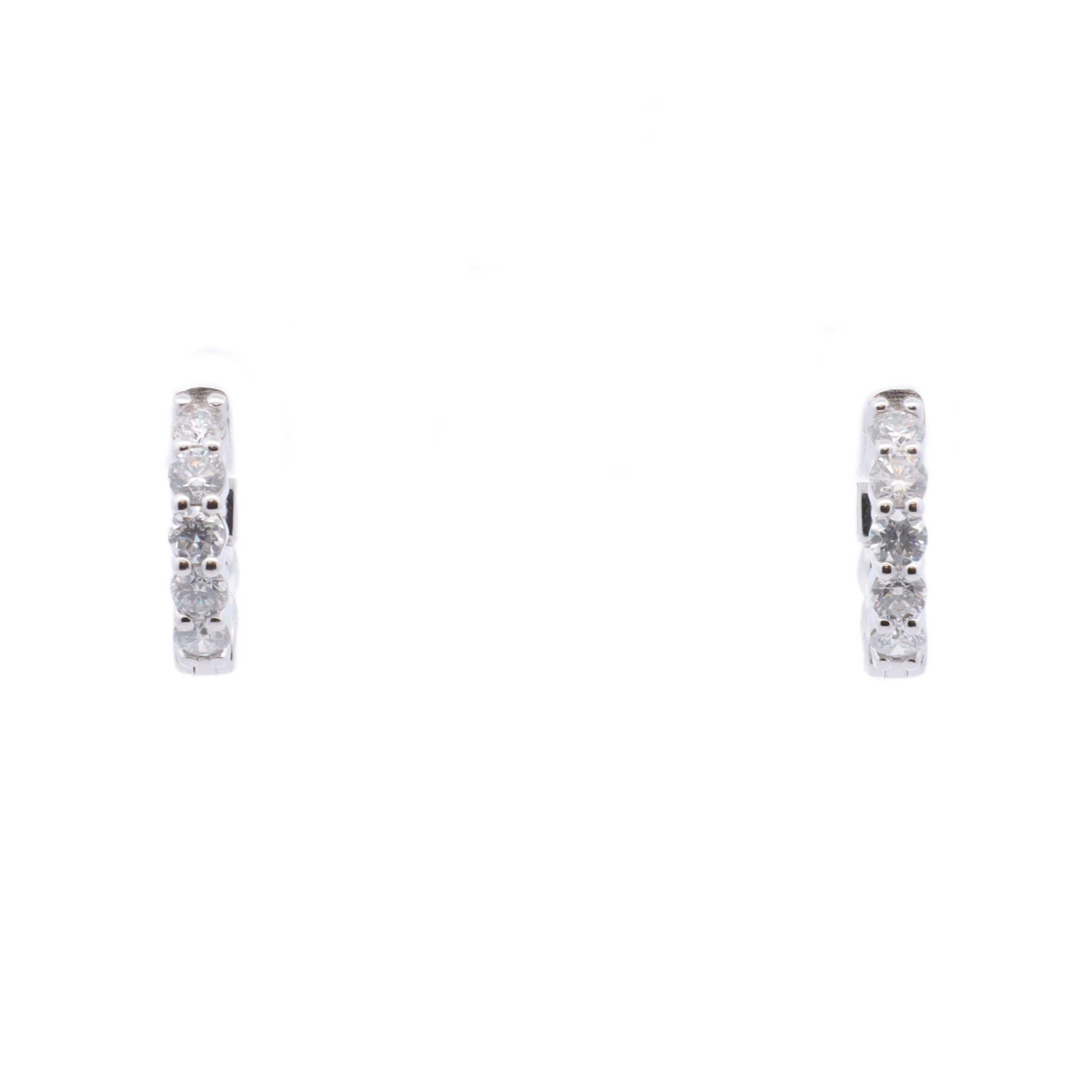 Diamond Hoop Earrings - Nashelle