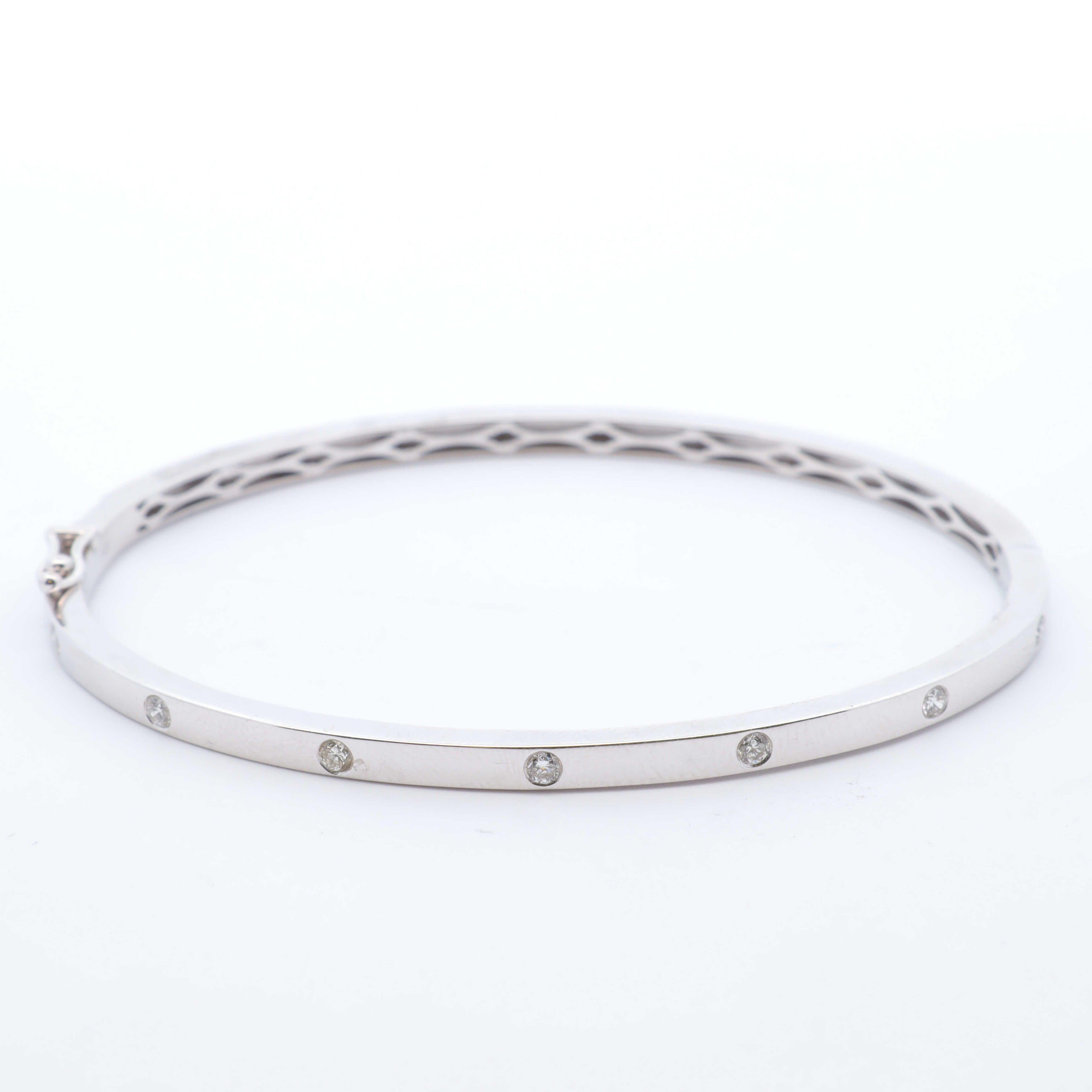 Diamond Inlay Bangle - Nashelle