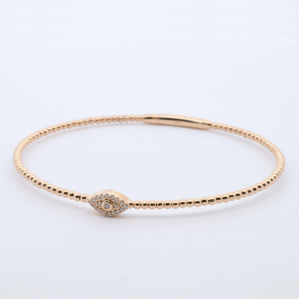 Diamond Evil Eye Bangle - Nashelle