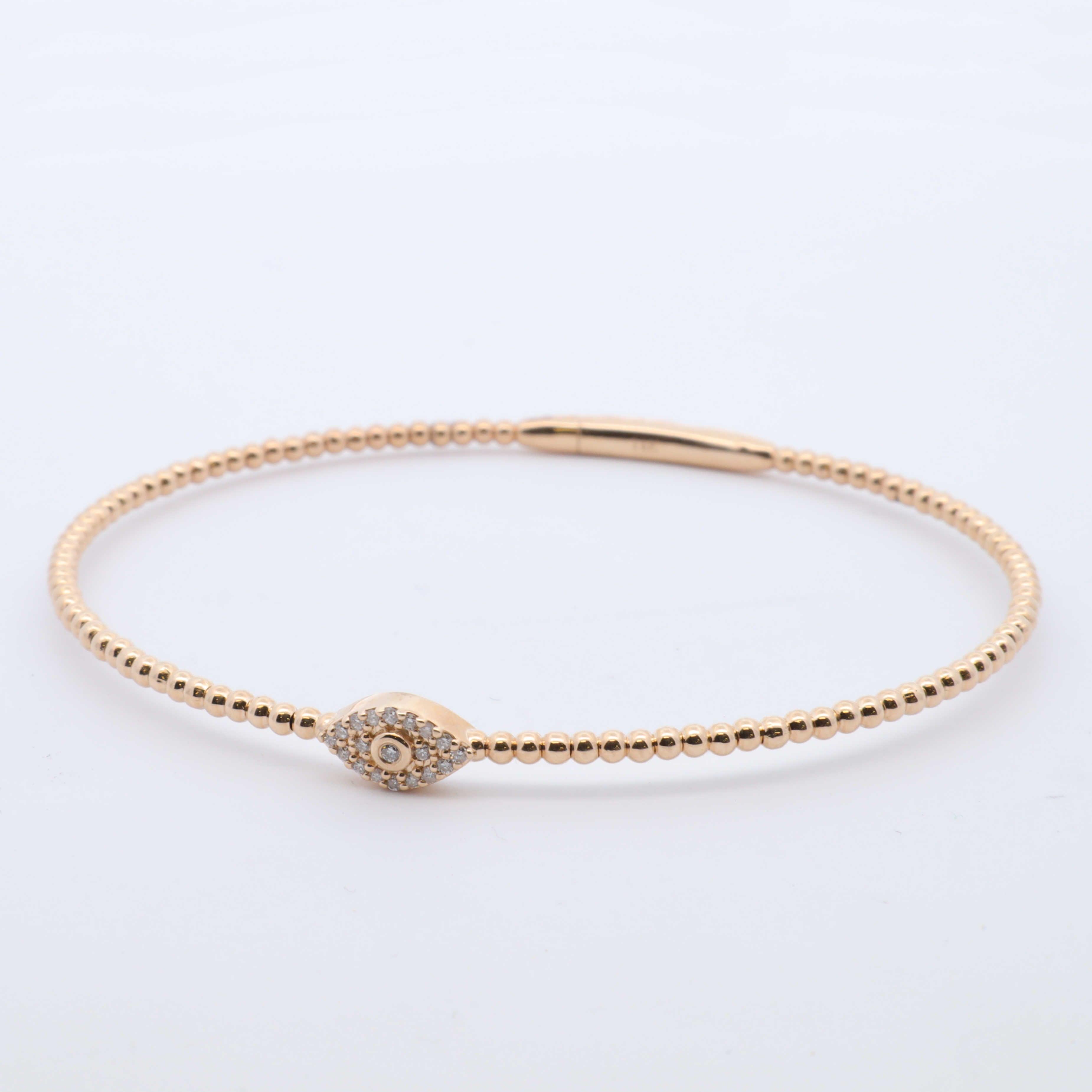 Diamond Evil Eye Bangle - Nashelle