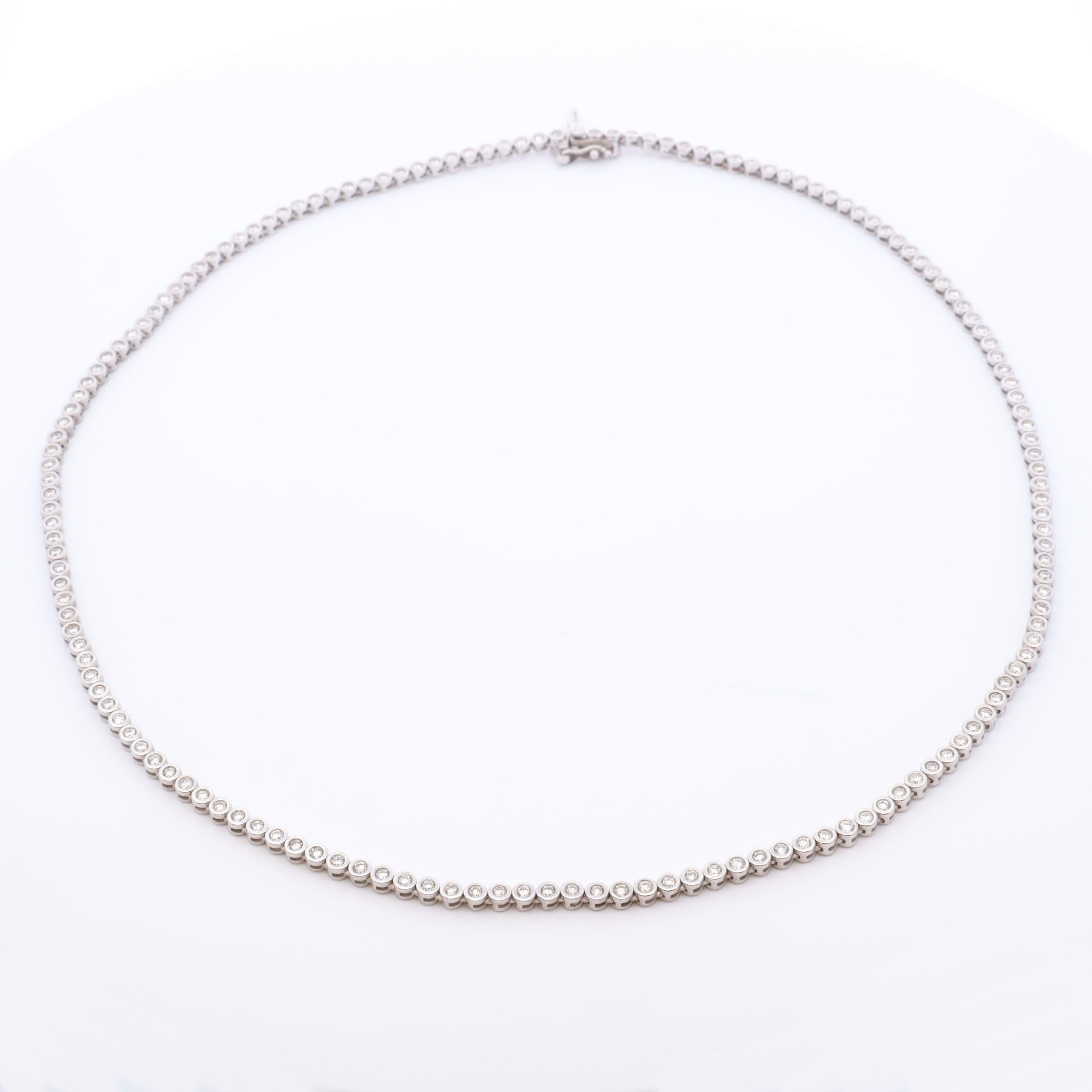 Bezel Tennis Necklace - Nashelle