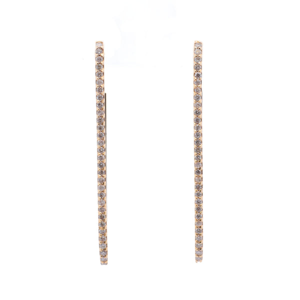 Diamond Paperclip Earrings - Nashelle