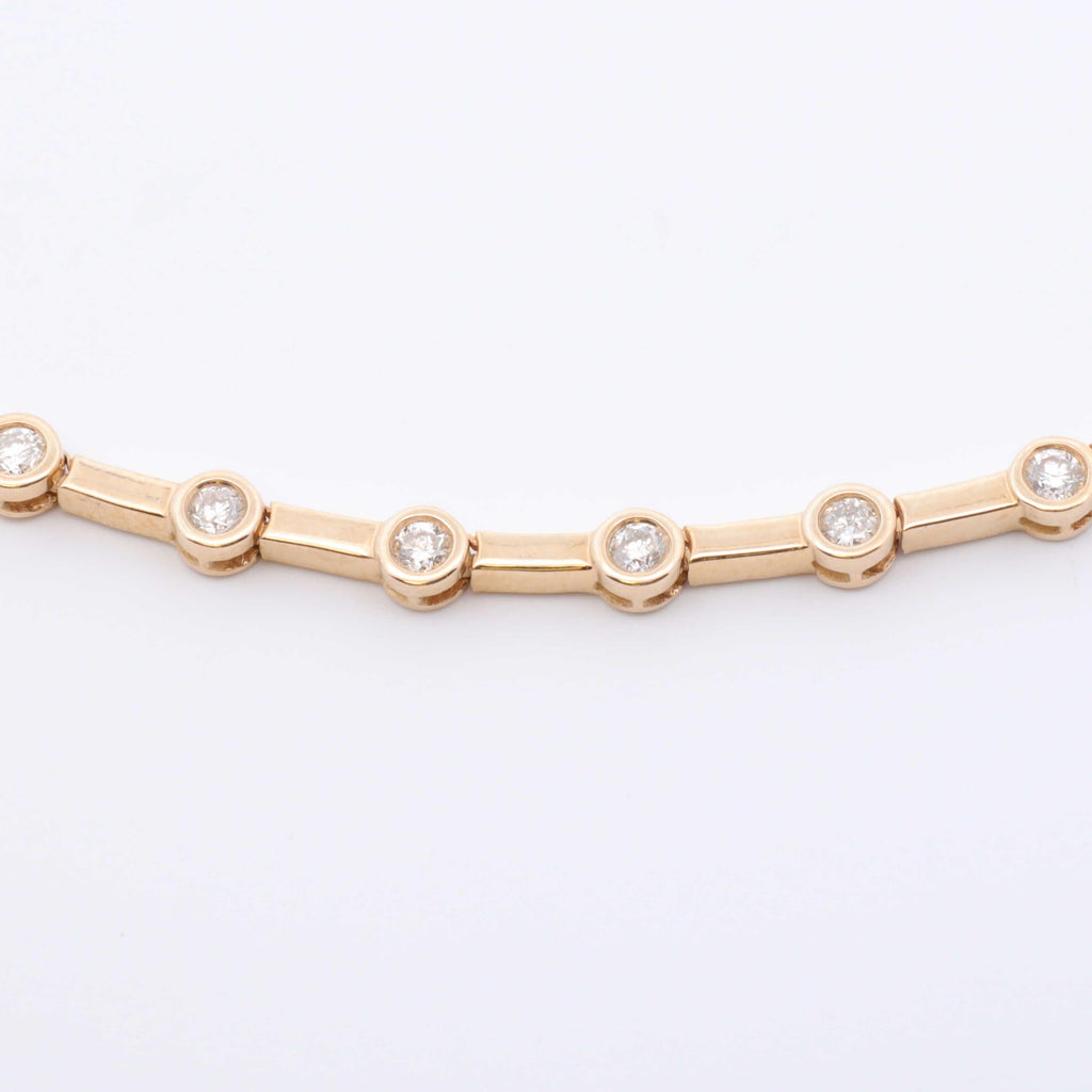 Rectangle Diamond Link Necklace - Nashelle