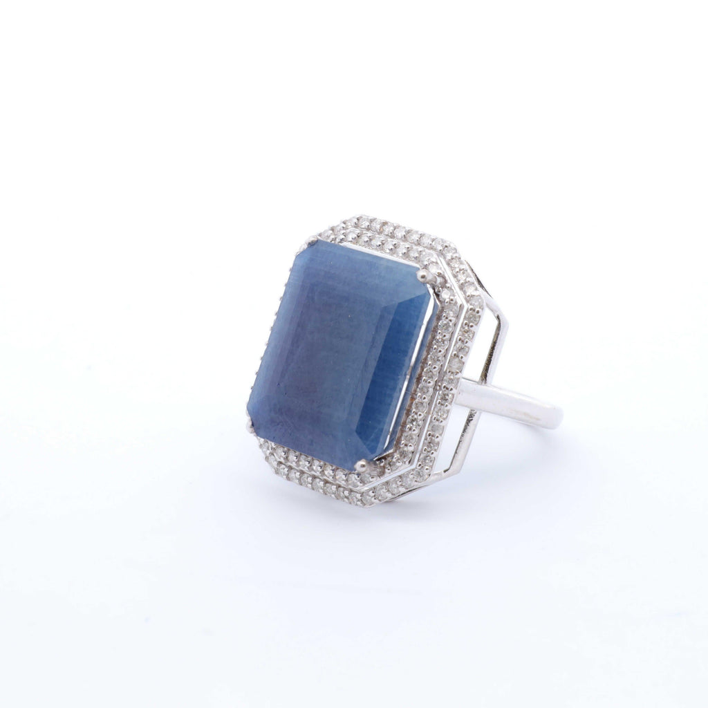 Sapphire & Diamond Cocktail Ring - Nashelle