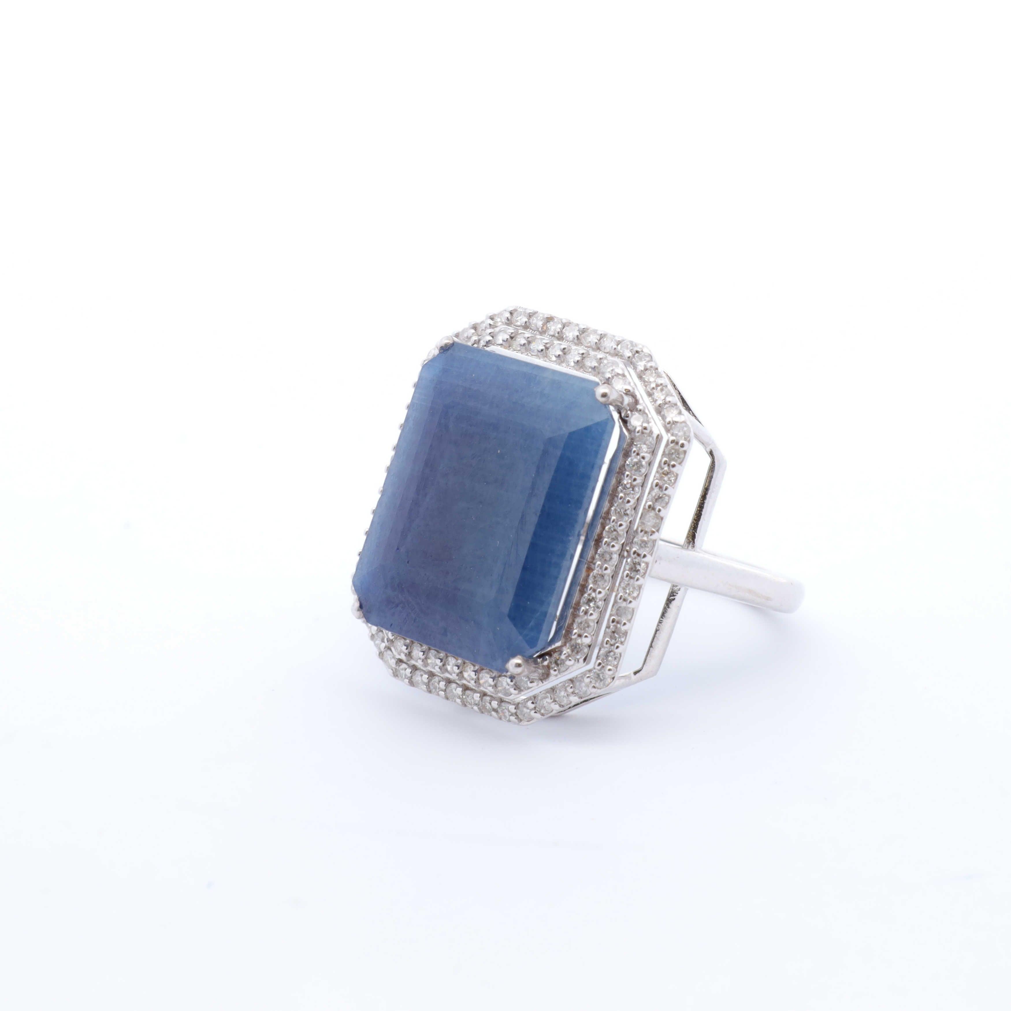 Sapphire & Diamond Cocktail Ring - Nashelle