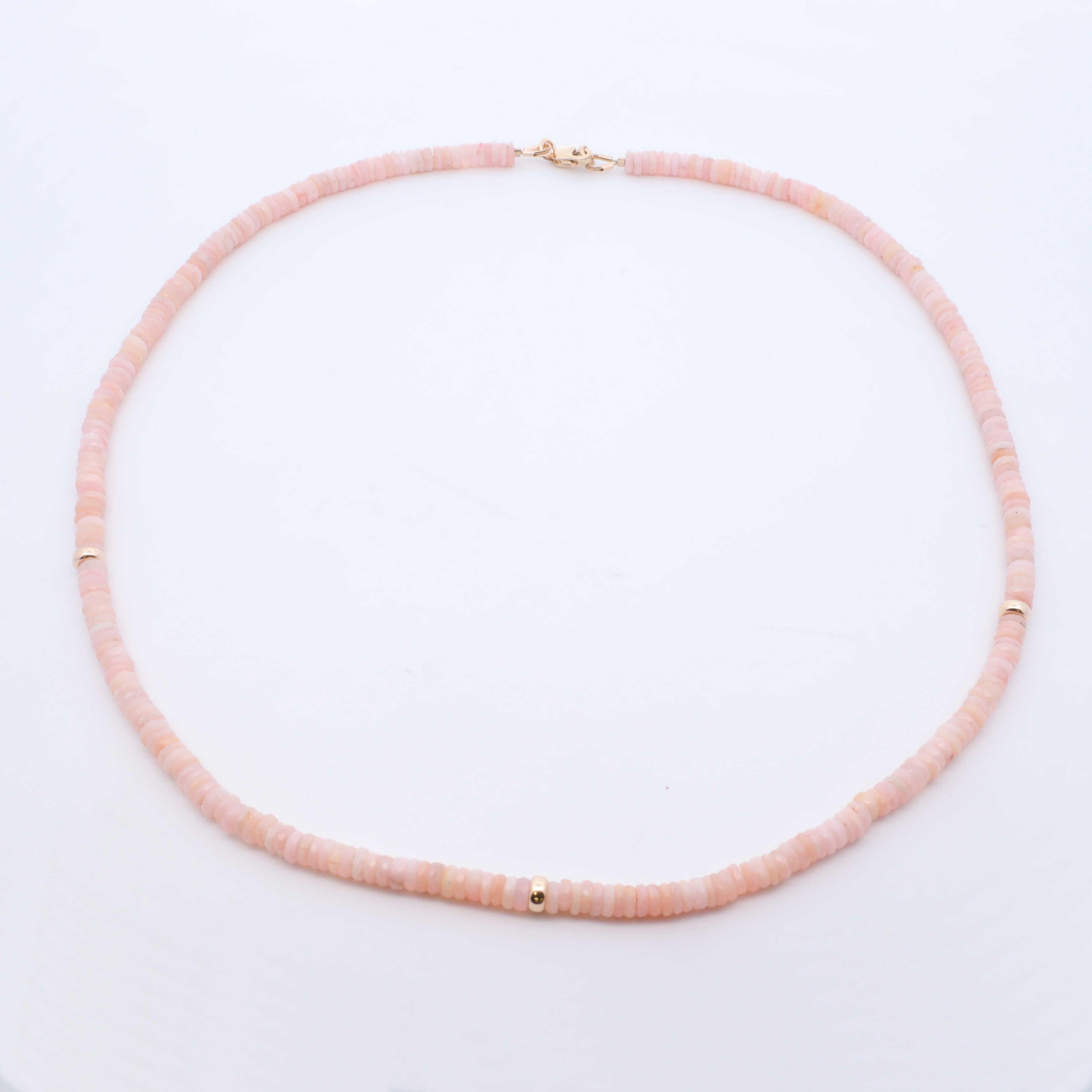 Pink Opal & Gold Necklace - Nashelle