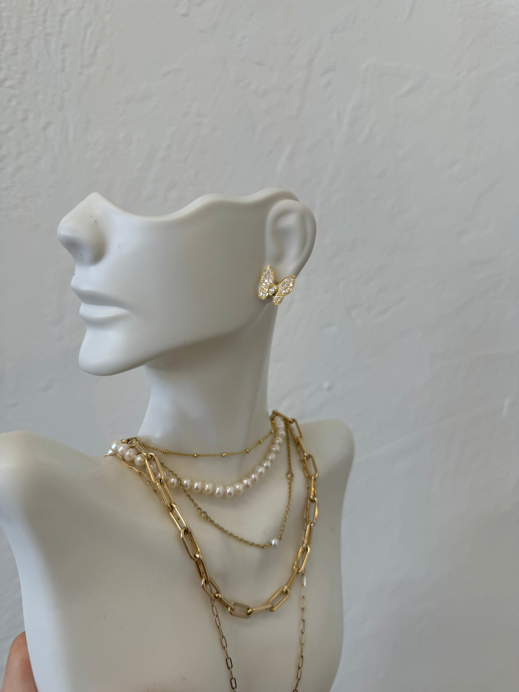 Diamond Butterfly Studs