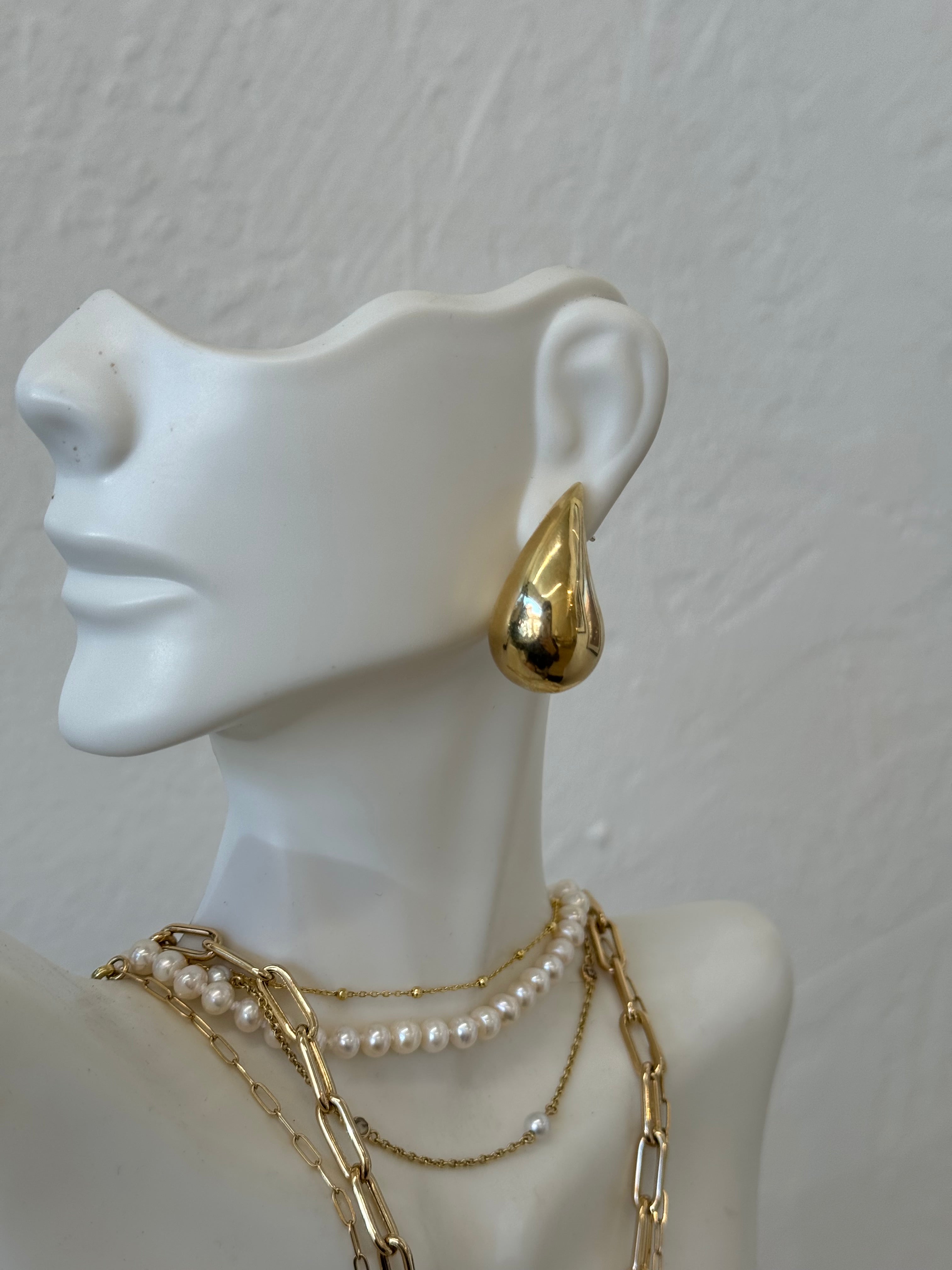 Puffy Teardrop Studs