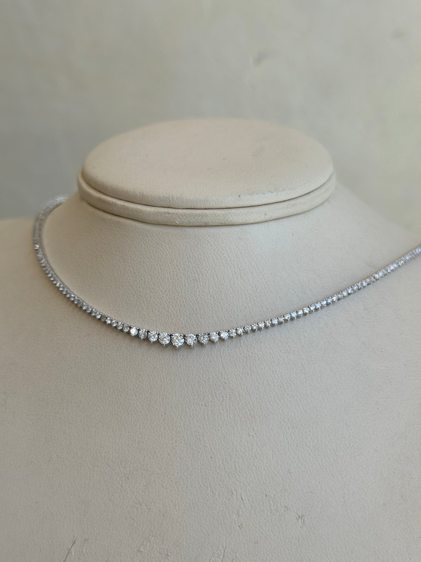 3.5 Ct Graduated Tennis Necklace
