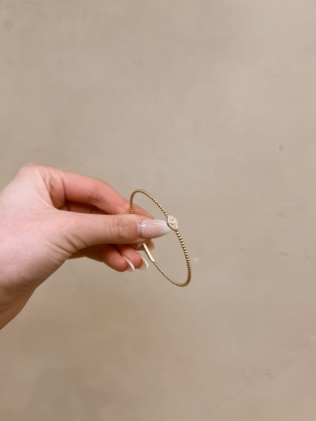 Diamond Evil Eye Bangle - Nashelle