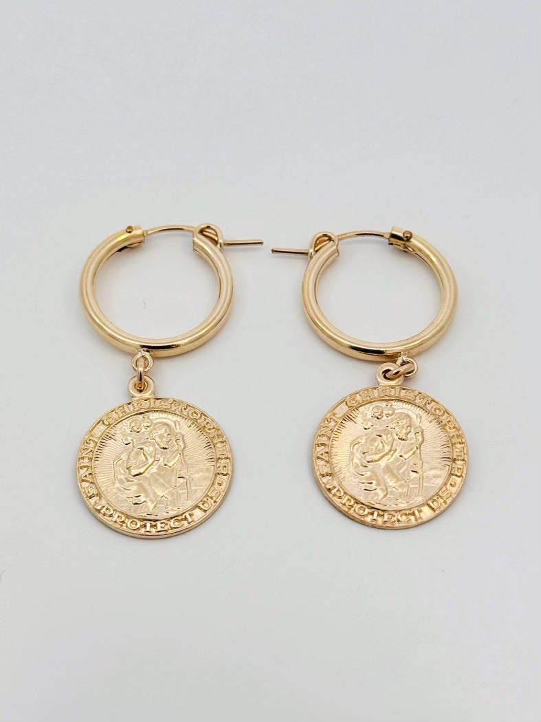 Saint Christopher Hoops
