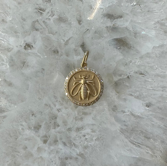 Bee with Diamond Halo Charm