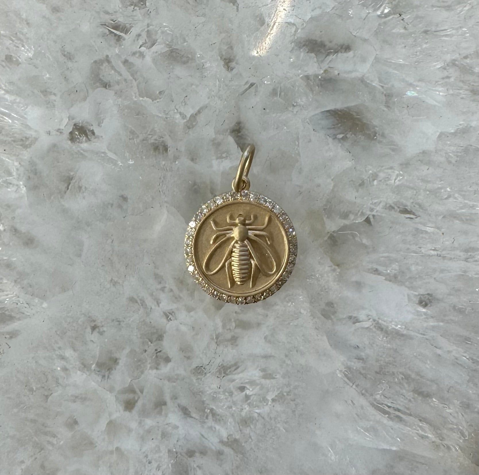 Bee with Diamond Halo Charm