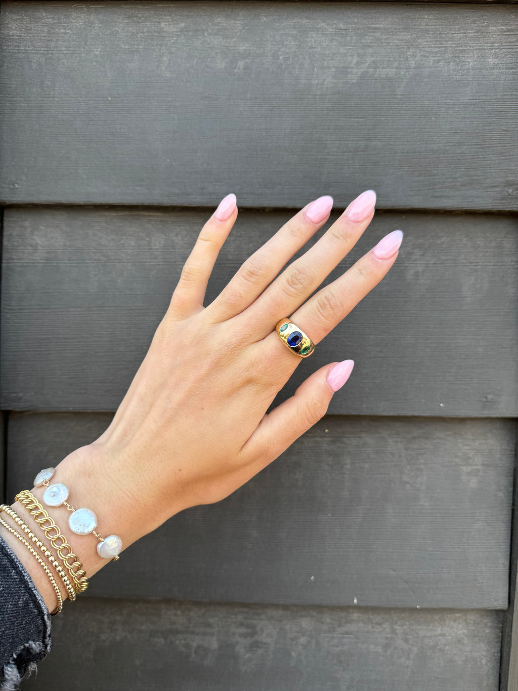 Emerald and Sapphire Ring